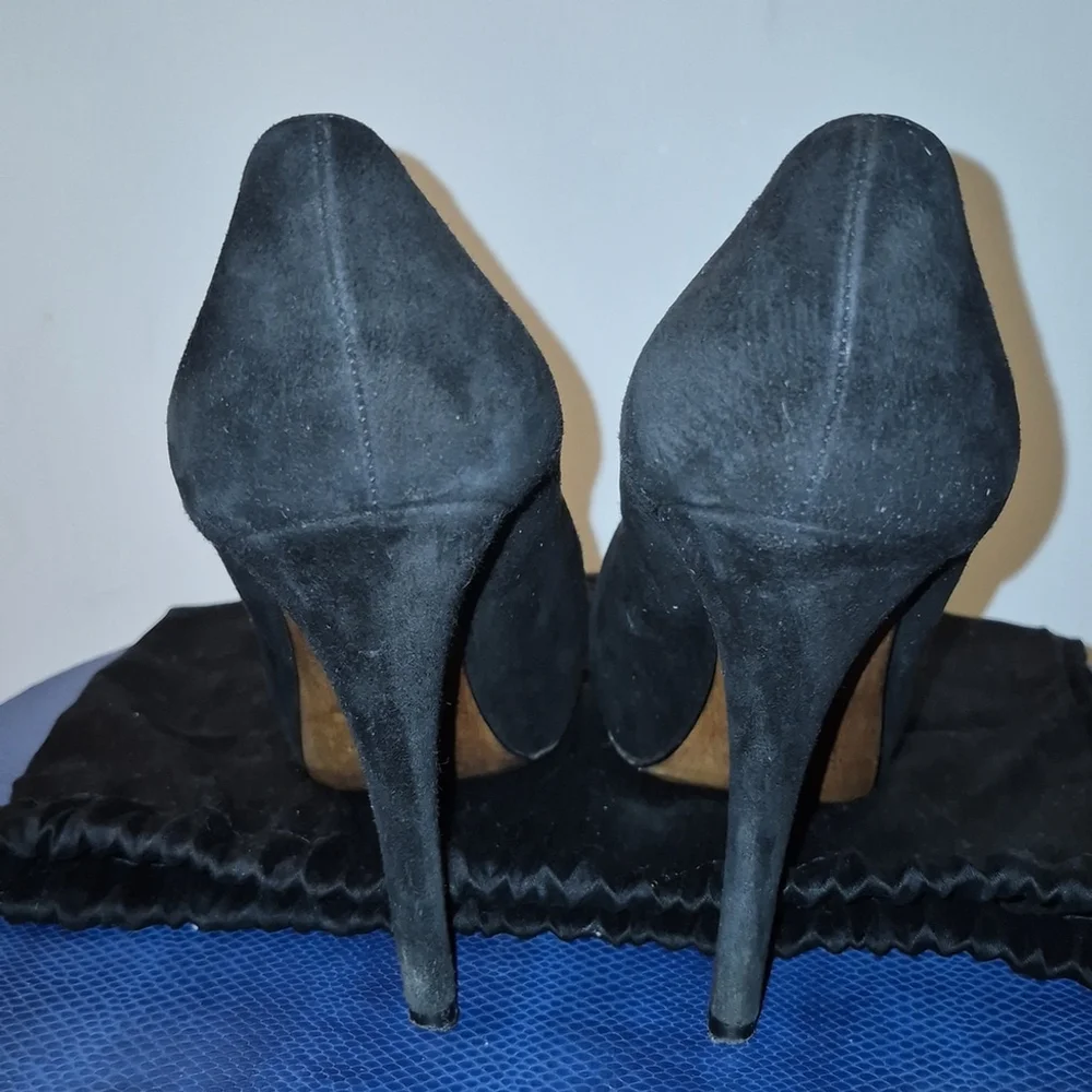 Dolce & Gabbana Black Suede With 1
